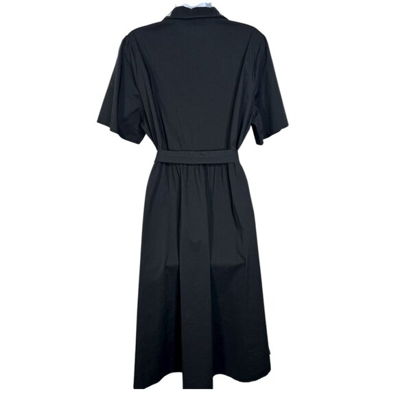 Disturbia Tempora Embroidered Midi Shirt Dress Skeleton Hand Belted Black US 12 - Picture 14 of 16